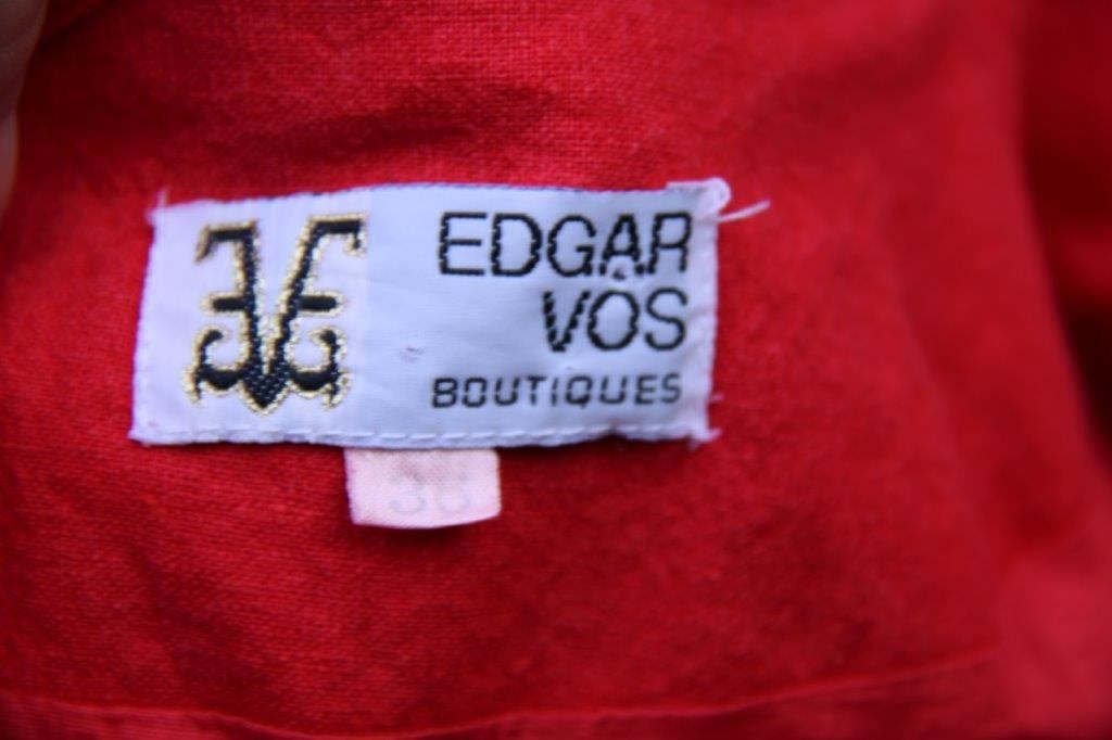 Jasje rood Edgar Vos mt 36 Vaste prijs, Zo goed als nieuw, Jasje, Maat 36 (S), Rood