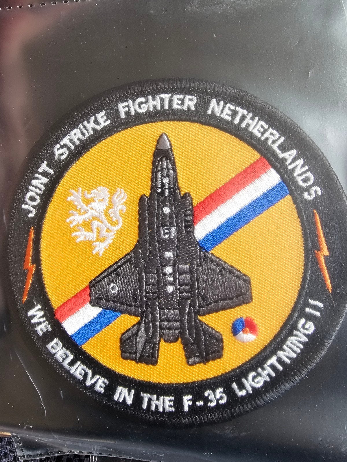 JSF F35 nl, Ophalen of Verzenden, Zo goed als nieuw, Patch, Badge of Embleem