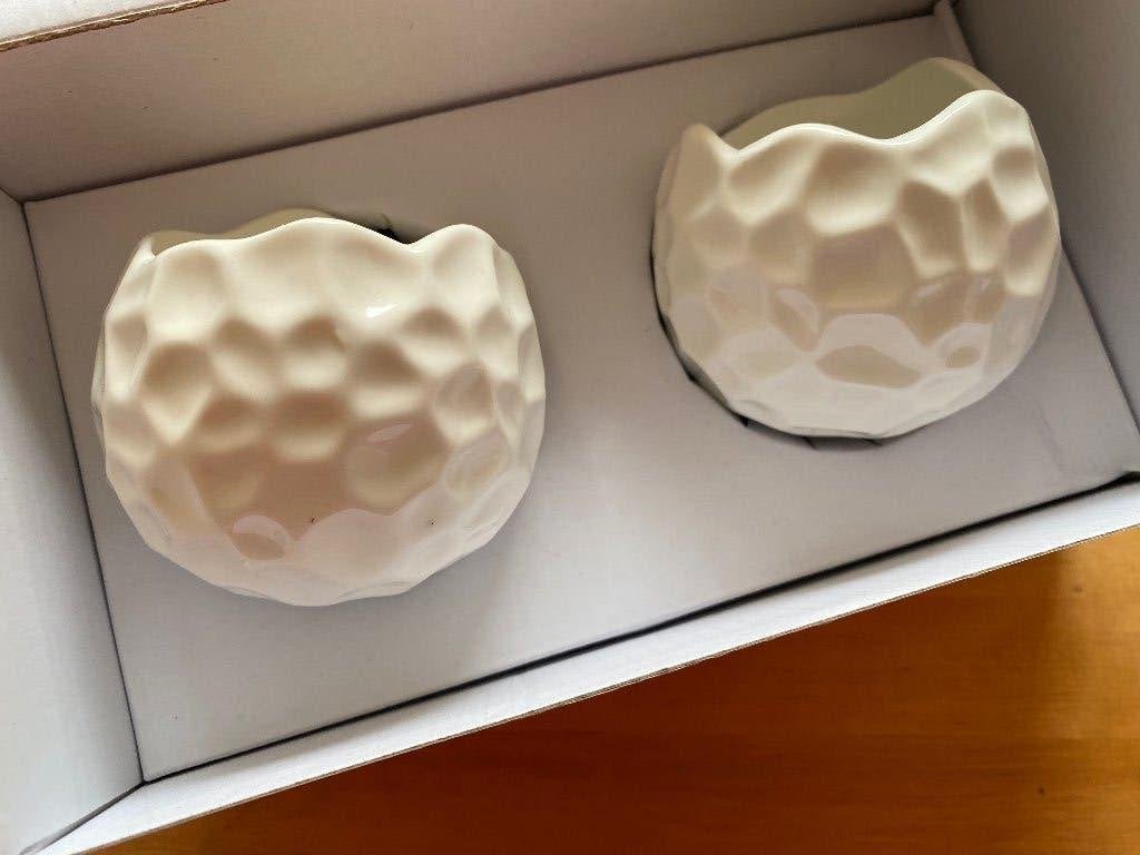 2 True Feelings kandelaars Normann Copenhagen porselein, Overige materialen, Wit, Ophalen of Verzenden, Zo goed als nieuw