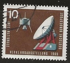 Duitsland 8, satellietschotel, Verzenden, BRD, Gestempeld