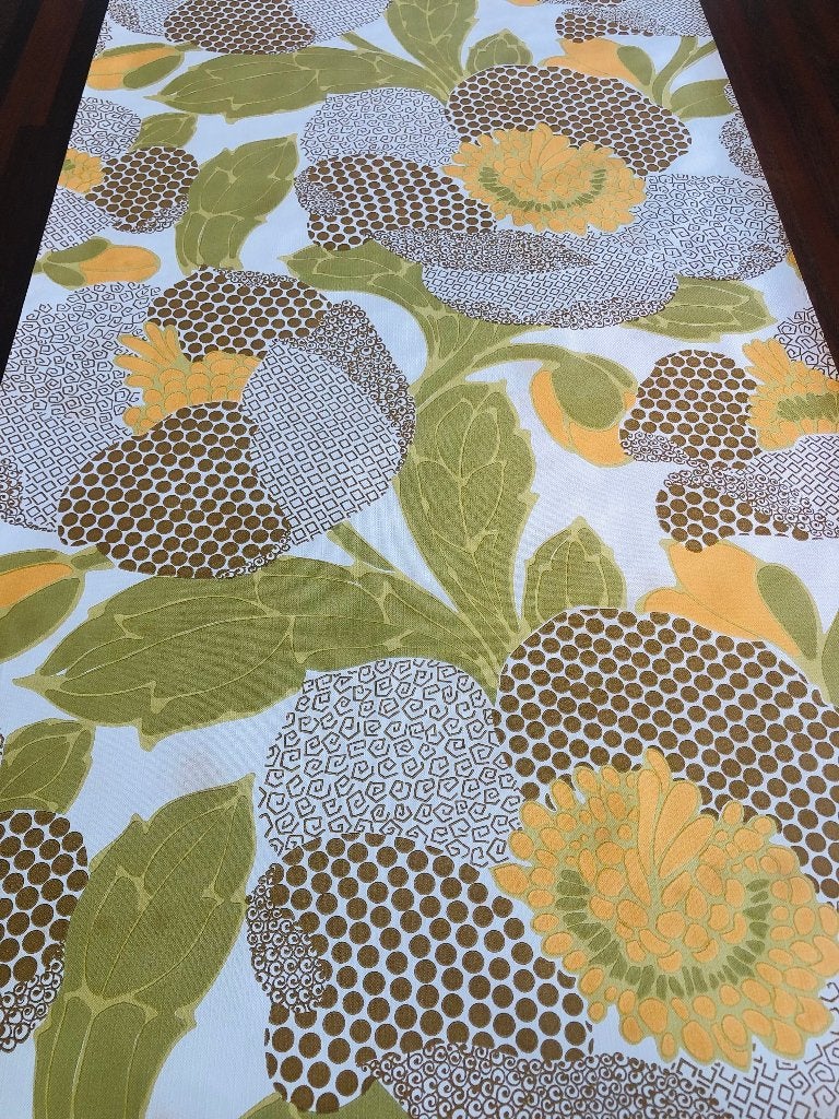 Origineel zeldzaam vintage 60s / 70s behang, i.z.g.st., Ophalen of Verzenden, Blauw, Vintage/retro