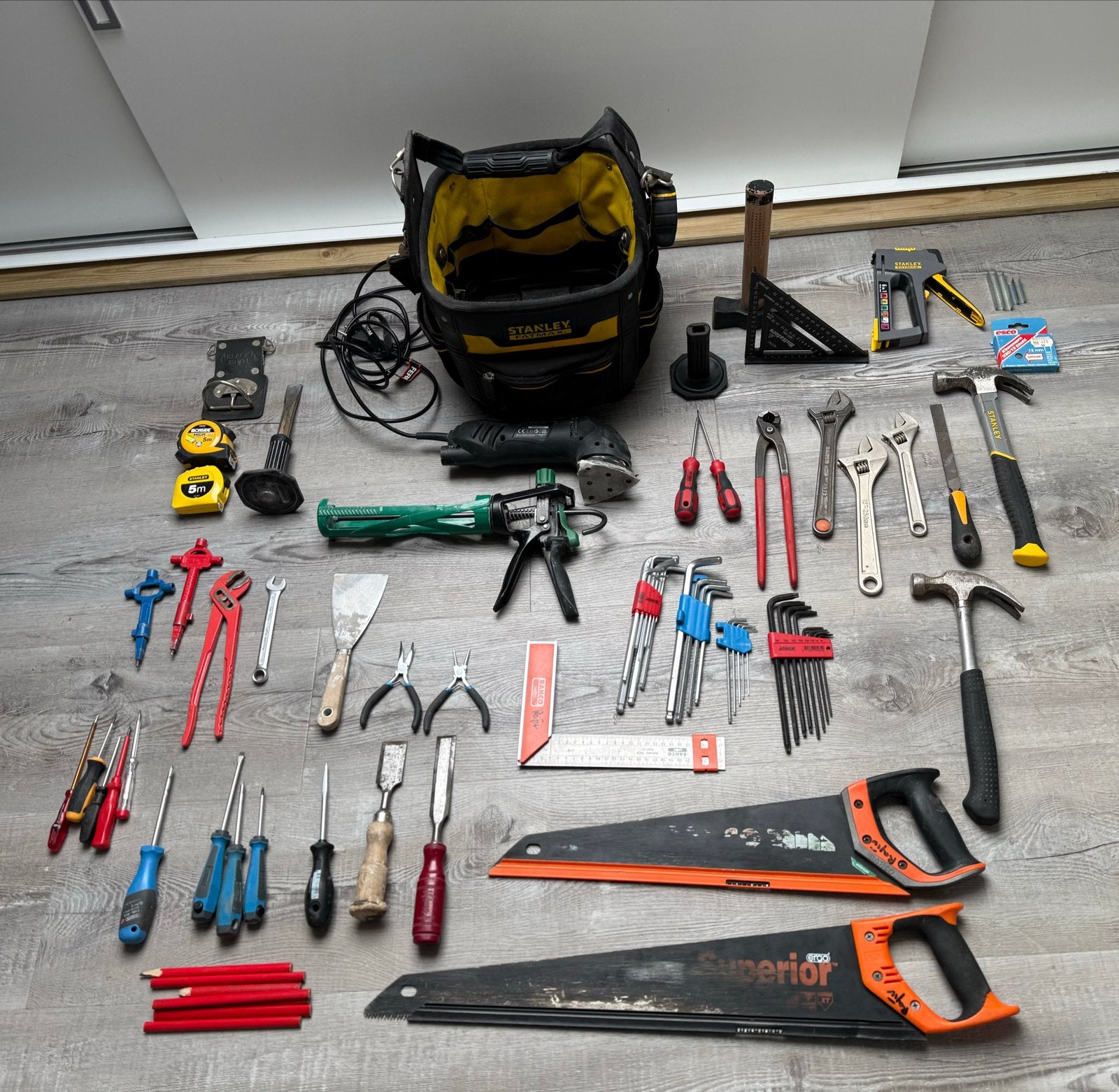 Grote gereedschapscollectie met Stanley FatMax tas, Ophalen of Verzenden, Gebruikt