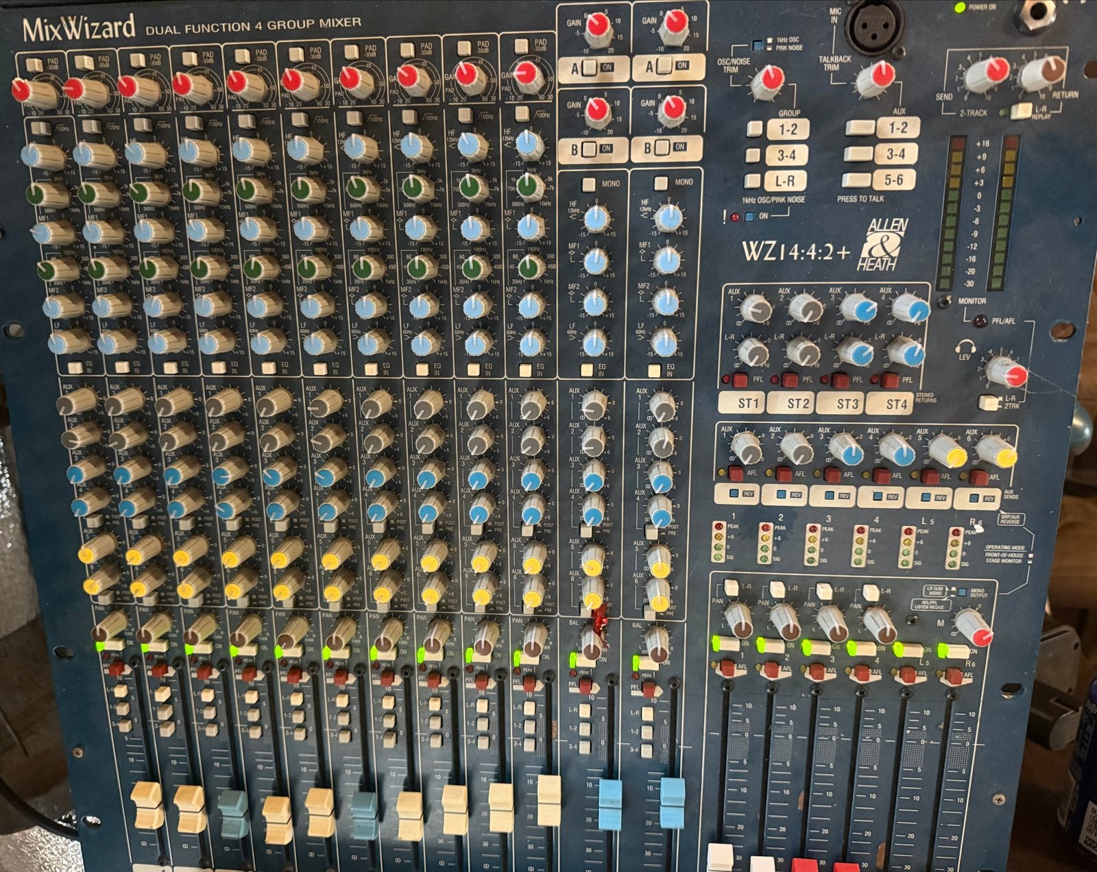 Allen & Heath MixWizard WZ14:4:2+ Mengpaneel - Faders defect, Muziek en Instrumenten, Ophalen, Gebruikt, 10 tot 20 kanalen, Microfooningang
