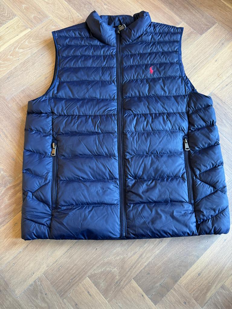 Ralph lauren polo bodywarmer maat 170, Kleding | Heren, Bodywarmers, Ophalen of Verzenden, Zo goed als nieuw, Overige maten, Blauw