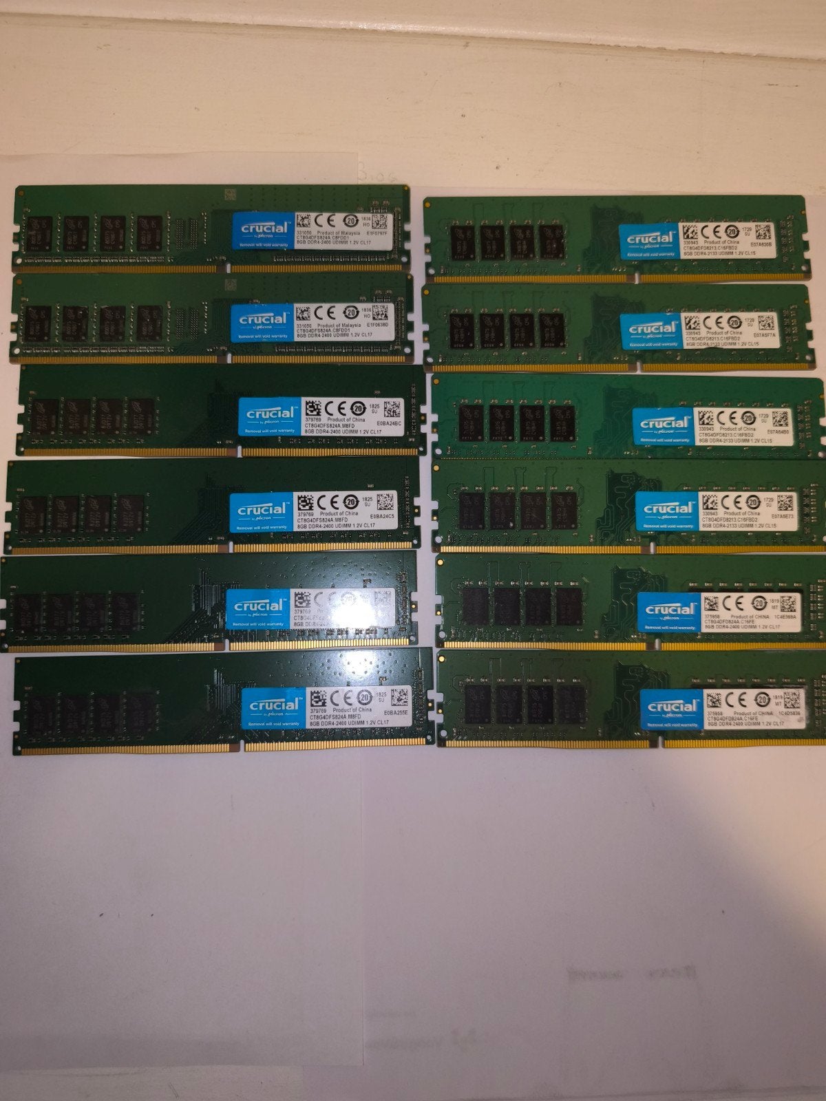 8x Crucial 4GB DDR4 RAM Geheugenmodules (32GB Totaal), 32 GB, Server, DDR4, Ophalen of Verzenden
