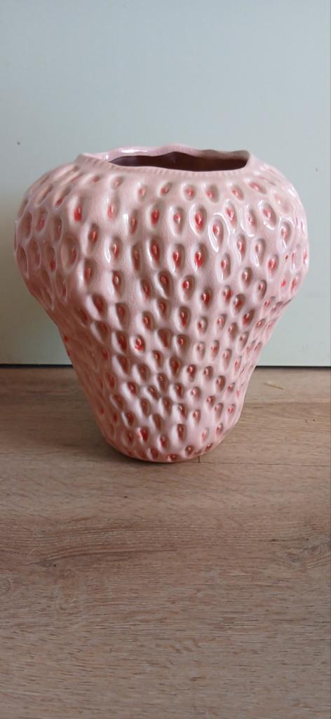 Aardbeienvaas roze - Des Pots - 26 cm hoog - XL, Ophalen of Verzenden