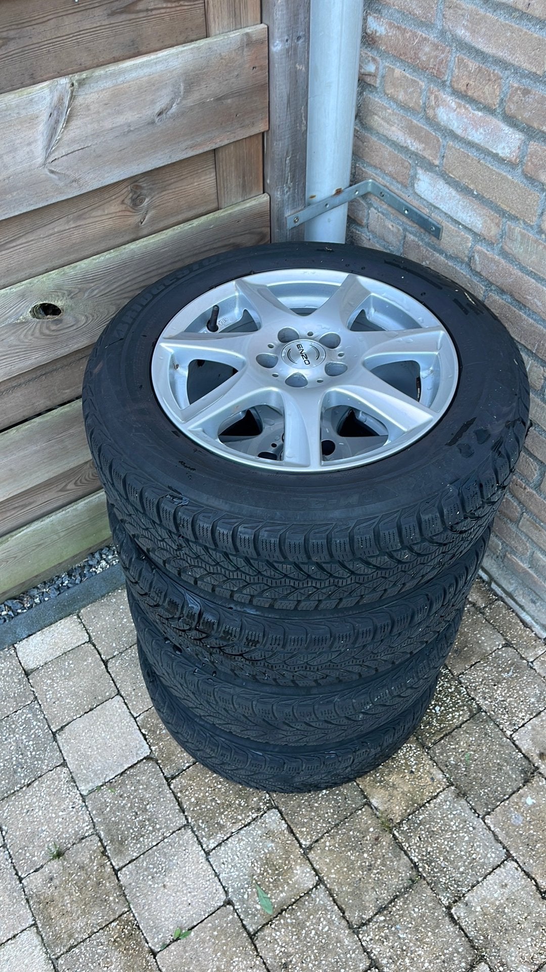 Velgen met winterbanden - 15 inch (bv voor Toyota Verso S), Ophalen, Gebruikt, 15 inch, Velg(en)