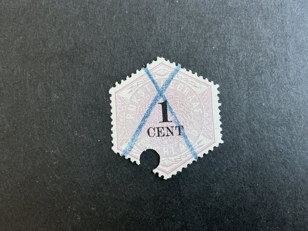 Telegram nr. 1, Verzenden, T/m 1940, Gestempeld