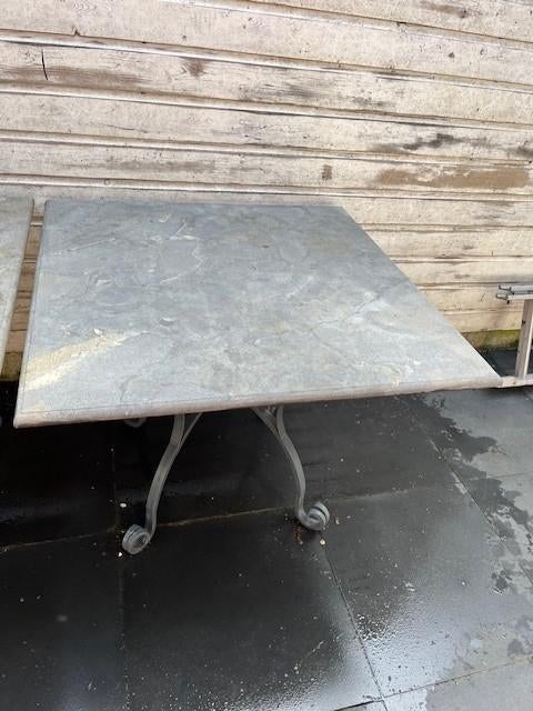 Exclusieve Tuintafels van Belgisch Hardsteen, Tuin en Terras, Ophalen, Gebruikt, Vierkant, Overige materialen