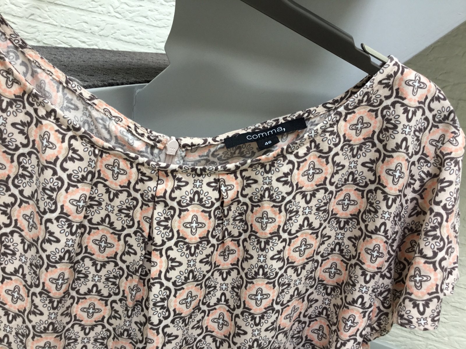 Comma blousje met uitlopend schootje, maat 46, Verzenden, Zo goed als nieuw, Maat 46/48 (XL) of groter, Meerkleurig