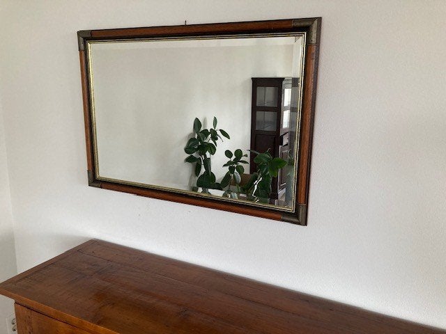 Klassieke Wandspiegel 96x65 cm, Ophalen, Zo goed als nieuw, Rechthoekig, Minder dan 100 cm