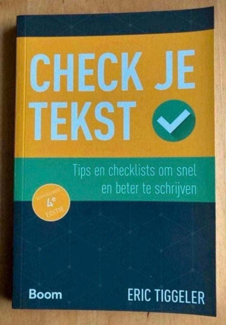 TIGGELER, Eric - Check je tekst - 9789058758026, Ophalen of Verzenden, Beta, Nieuw, HBO