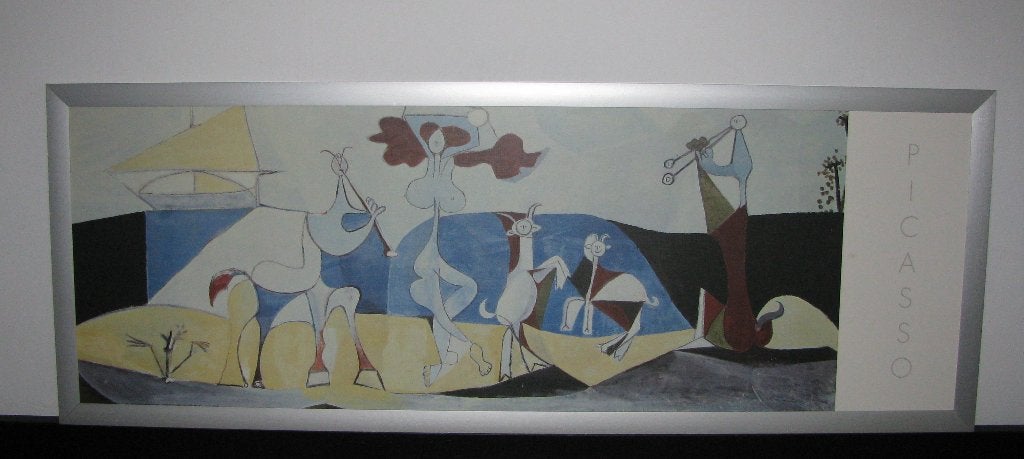 Poster van Picasso in lijst, Ophalen, Gebruikt, Met lijst, A1 t/m A3
