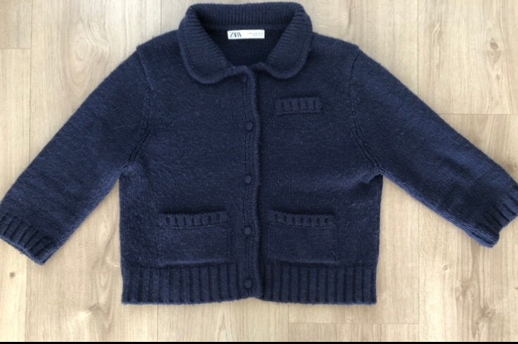Donkerblauw vestje van ZARA, Kleding | Dames, Verzenden, Gedragen, Maat 46/48 (XL) of groter, Blauw