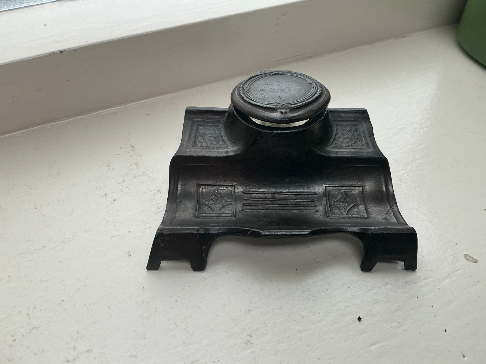Brocante inktpot houder., Ophalen of Verzenden