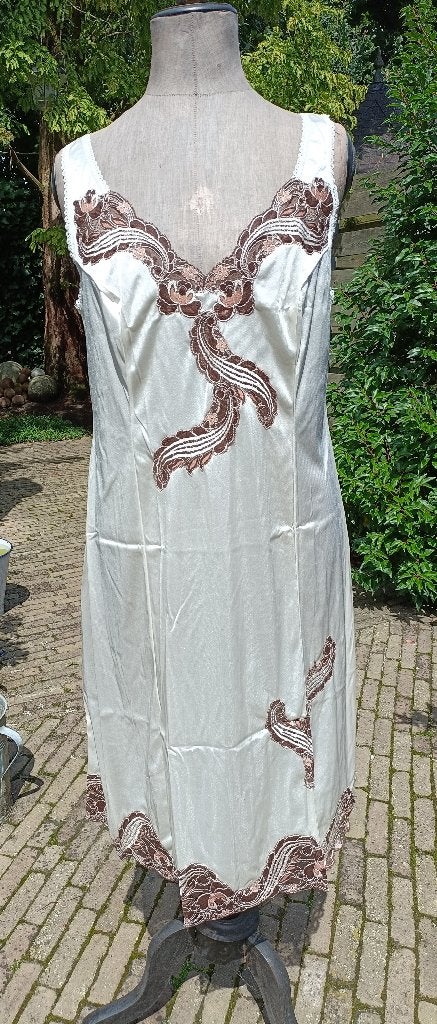 *Nieuwe* kanten negligé onderjurk DENTELLE DE CALAIS (AL119), DENTELLE DE CALAIS, Ophalen of Verzenden, Overige kleuren, Nachtkleding