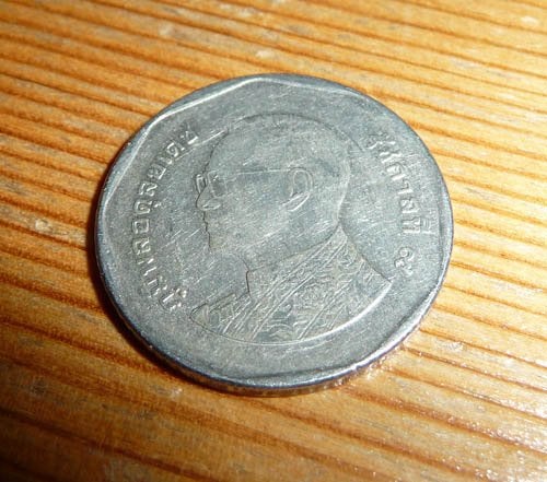 munt Thailand 5 Thaise baht, Ophalen of Verzenden