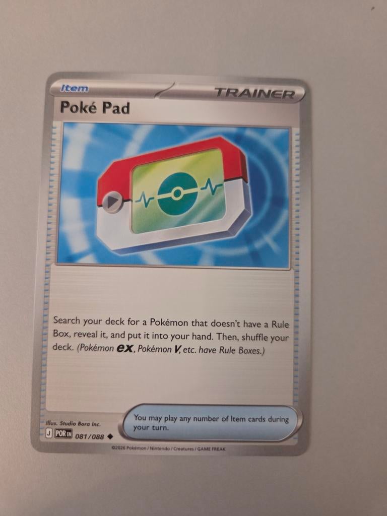 Pokémon Poké Pad Trainer Kaart 081/088 POR, Ophalen of Verzenden, Nieuw, Losse kaart