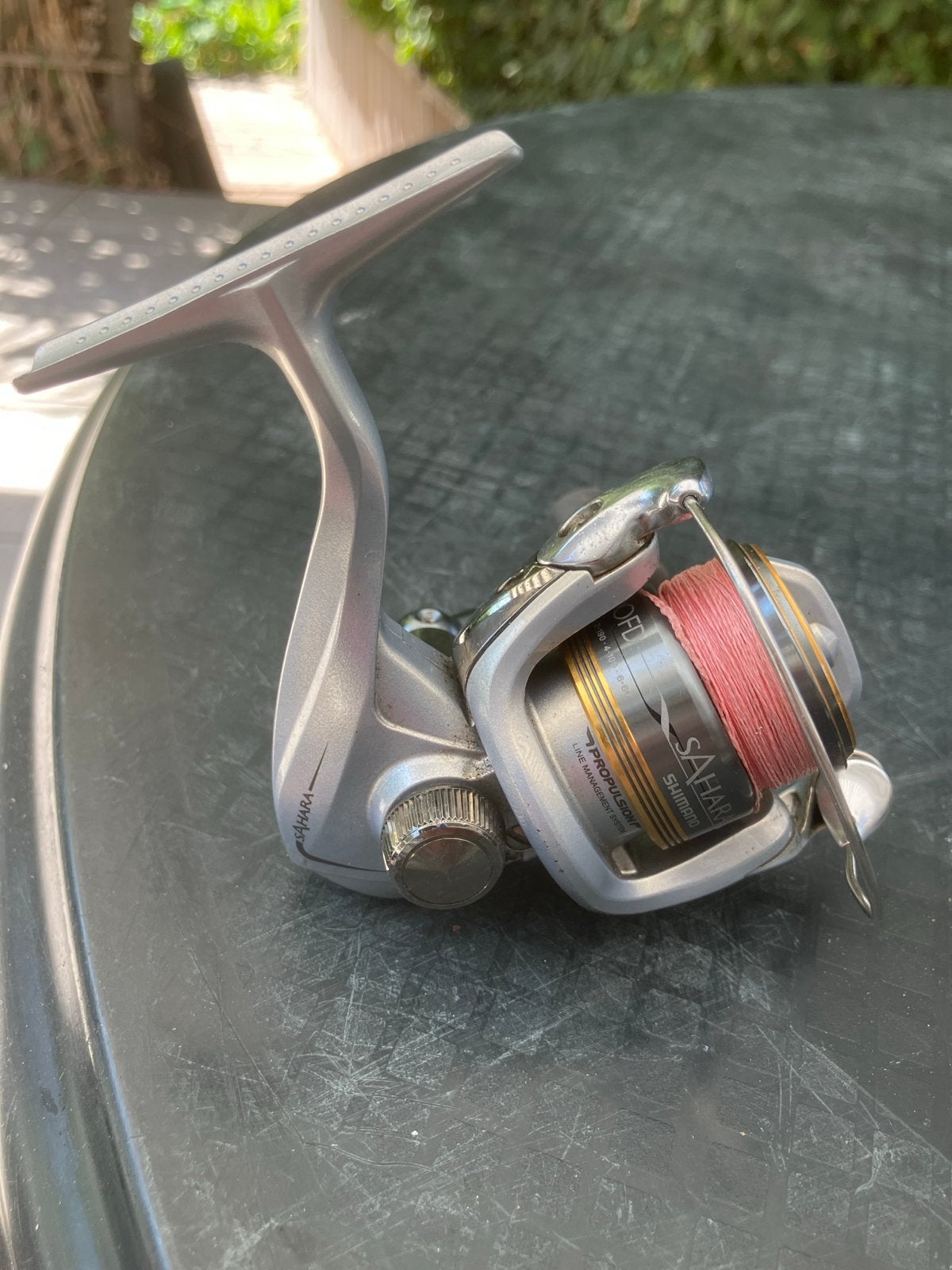 Shimano Sahara 500FD vlok ultra light kleinste shimano, Ophalen of Verzenden, Gebruikt, Molen