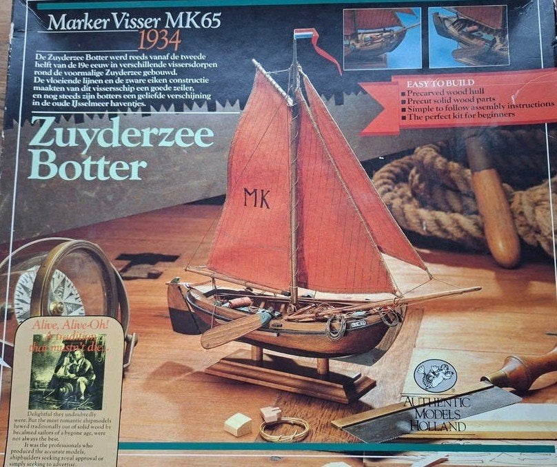 Authentic Models Holland Zuiderzeebotter MK65 1934 Modelbouw, Ophalen, Nieuw, Groter dan 1:32, Overige merken