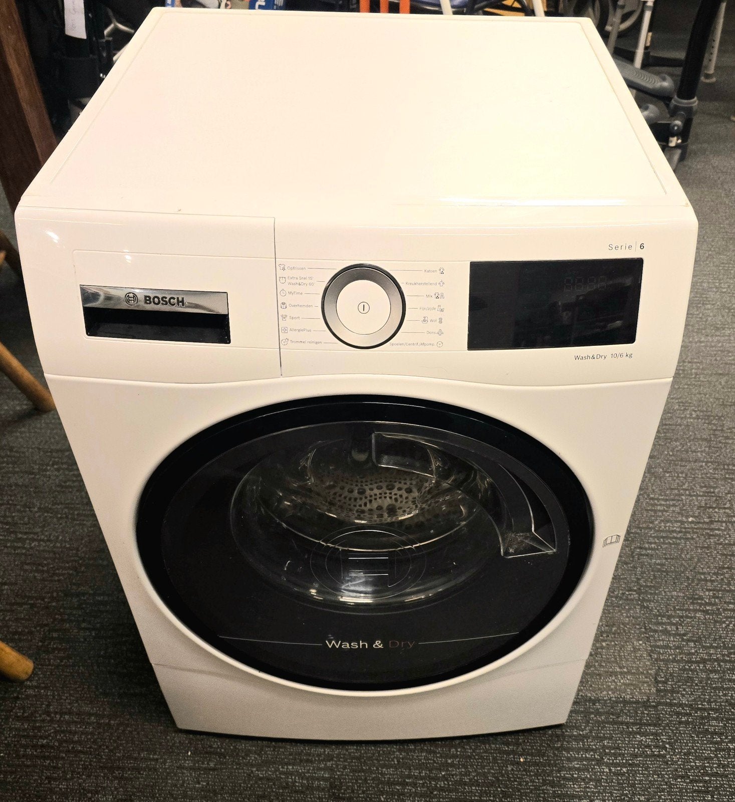 wasmachine Bosch Serie 6 wash en dry, Ophalen