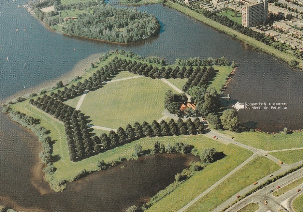 DEN BOSCH Restaurant De Pettelaar Luchtfoto, Verzamelen, Verzenden, 1960 tot 1980, Ongelopen, Noord-Brabant