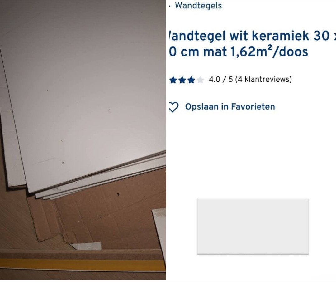 wandtegels, Ophalen, Nieuw, Minder dan 5 m², 20 tot 40 cm