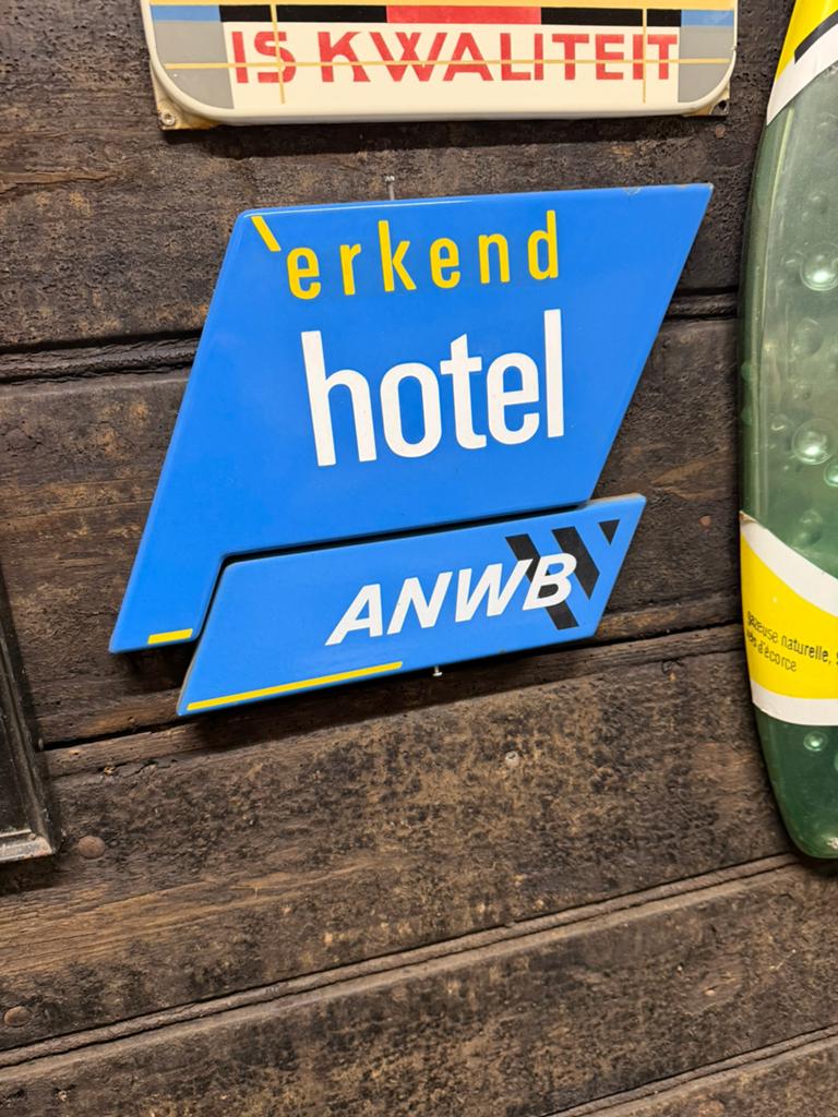 Erkend hotel anwb emaille bord muurplaat, Verzamelen, Ophalen, Reclamebord, M, Zo goed als nieuw