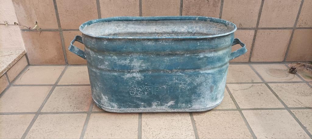 Vintage zinken wastobbe - 62x35x28 cm, Antiek en Kunst, Ophalen