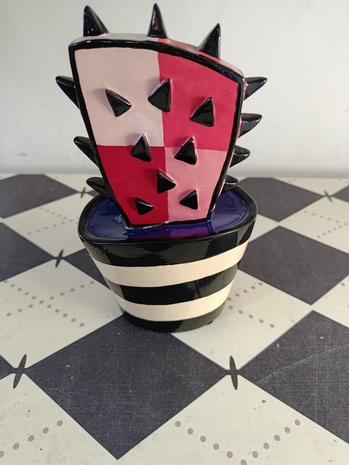 Beeld roze cactus Jacqueline Schäfer, Antiek en Kunst, Ophalen of Verzenden, Beeld, Europa, Overige stijlen