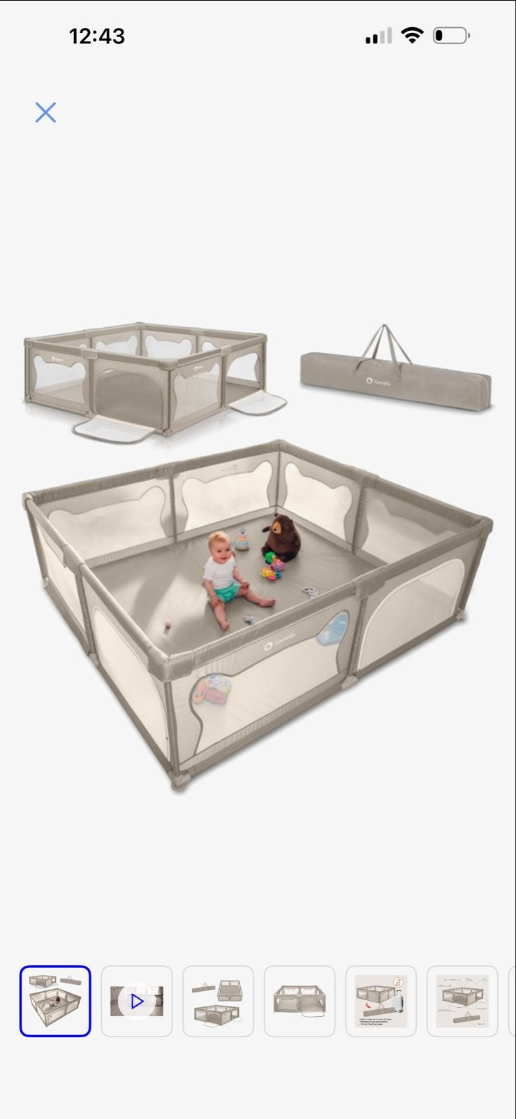 Willow XL kinderbox 187x 207x68 cm, Ophalen, Nieuw, Rechthoekig