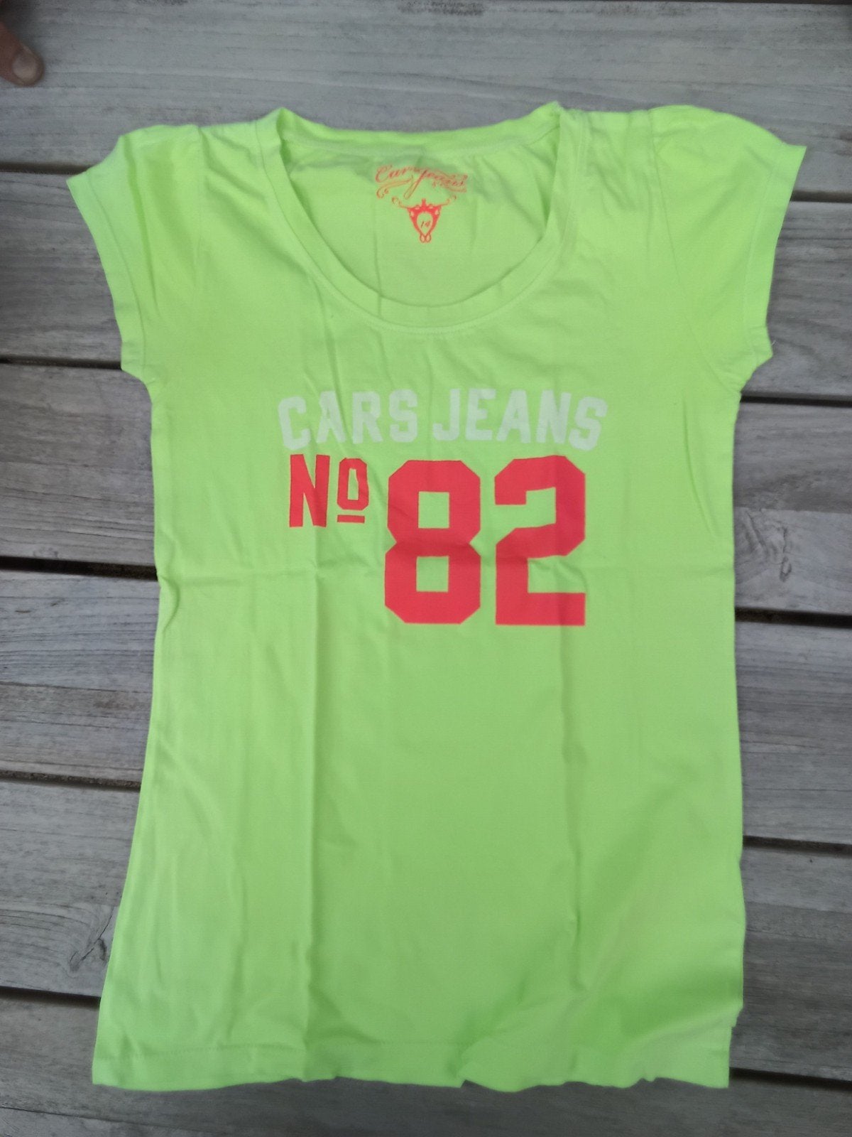 Cars Jeans T-shirt maat 14, neon groen, voor meisjes, Ophalen of Verzenden, Gebruikt, Cars Jeans, Meisje
