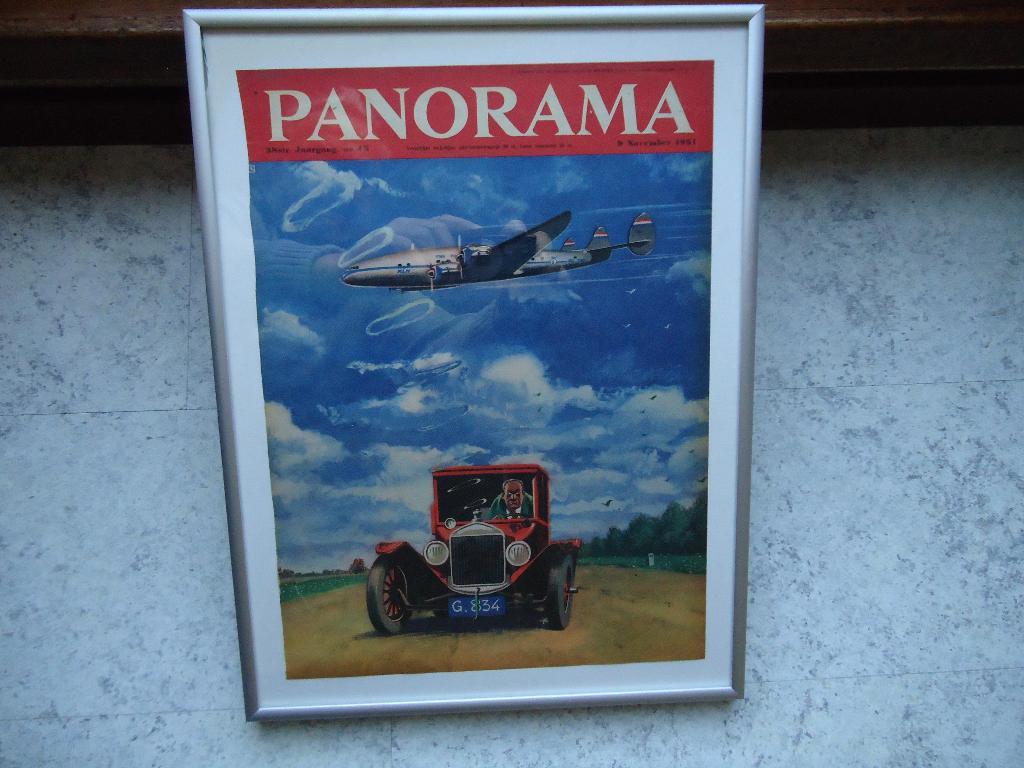 Vintage ingelijsten fraaie prententekeningen jaren 50/60, Antiek en Kunst, Curiosa en Brocante, Verzenden