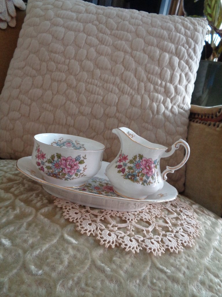 Brocant Engels Roomstel Mandarin Royal Standerd ** Mimosa **, Ophalen of Verzenden