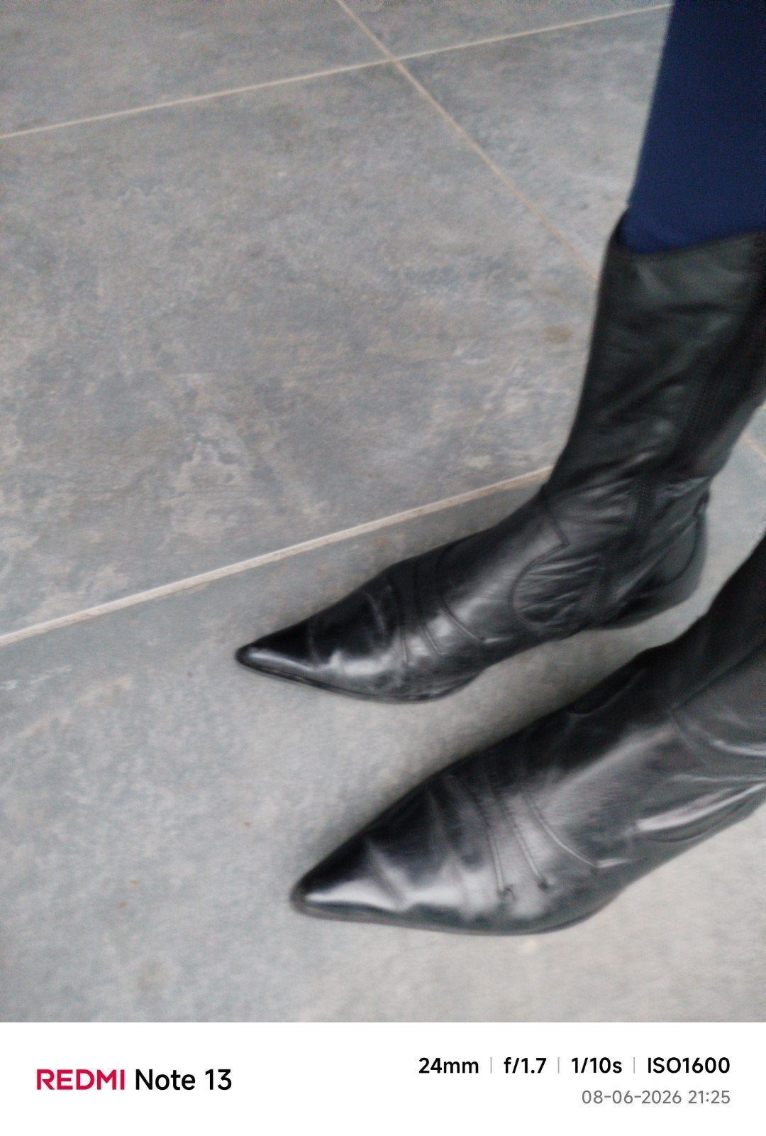 Echte Leren zwarte  cowboylaarsjes! Maat 38, Ophalen, Zo goed als nieuw, Zwart
