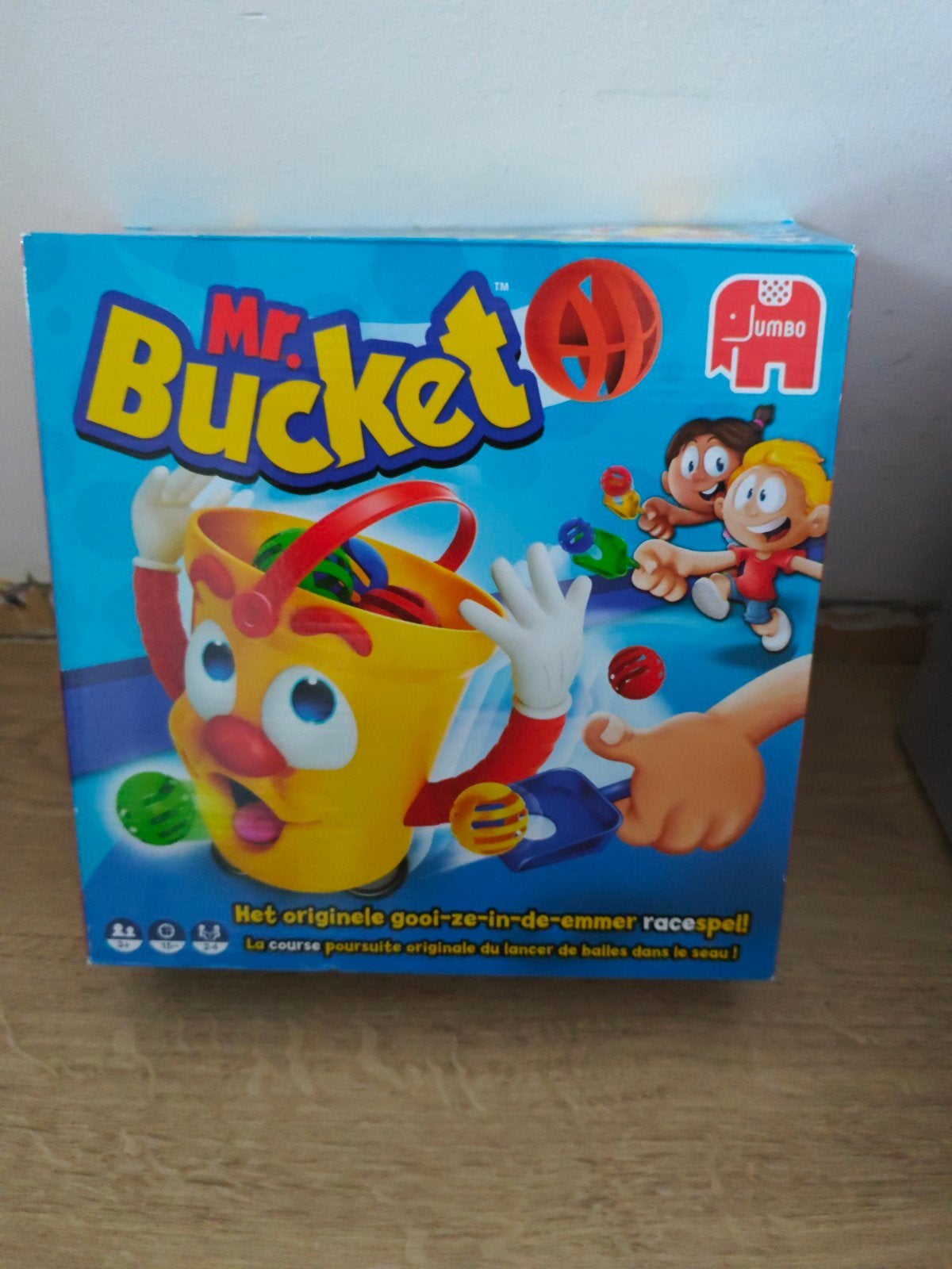 Mr. Bucket - Het originele gooi-ze-in-de-emmer racespel!, Een of twee spelers, Ophalen of Verzenden, Gebruikt, Jumbo