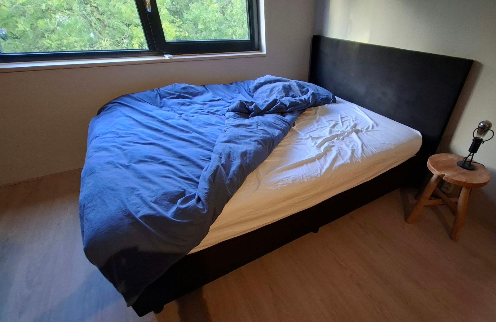 Boxspring 180x200 cm - In goede staat, gratis af te halen, Ophalen, Zwart, Tweepersoons, Zo goed als nieuw