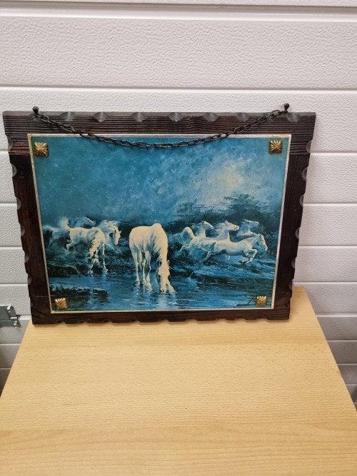 Schilderij prent paarden alfredo palmero ’60, Ophalen of Verzenden, 'T Olde Gre-j, Info@toldegrej.nl, Endepoelstraat 20f Didam