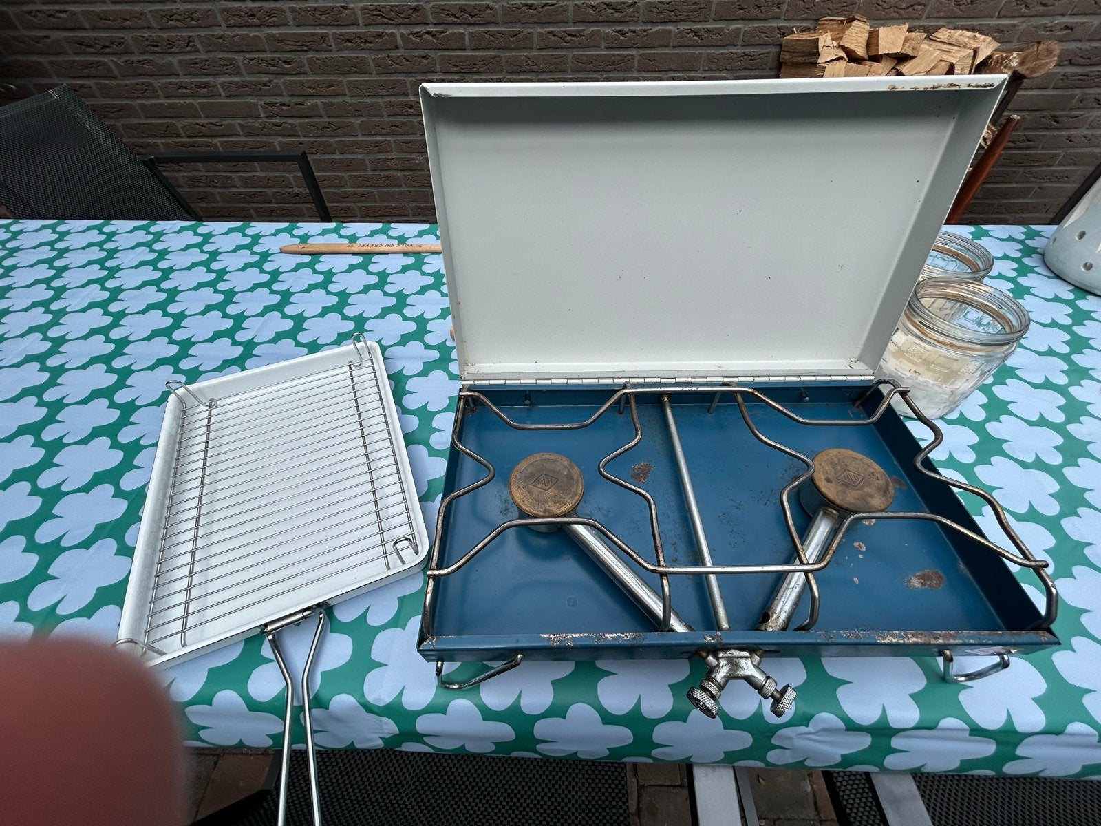 Vintage MLH Camping Gasfornuis met Grillplaat, Ophalen, Gebruikt