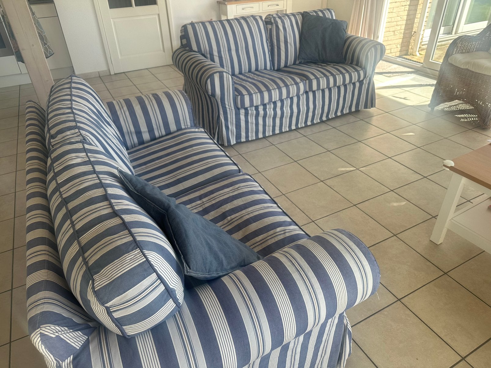 Tweezits bank Ektorp, Ophalen, Gebruikt, 150 tot 200 cm, Tweepersoons