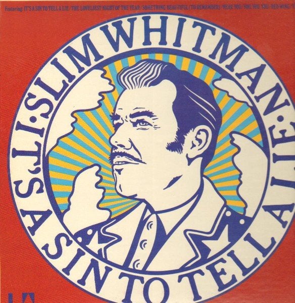Slim Whitman ‎– It's A Sin To Tell A Lie, LP, Gebruikt, Ophalen of Verzenden, 12 inch
