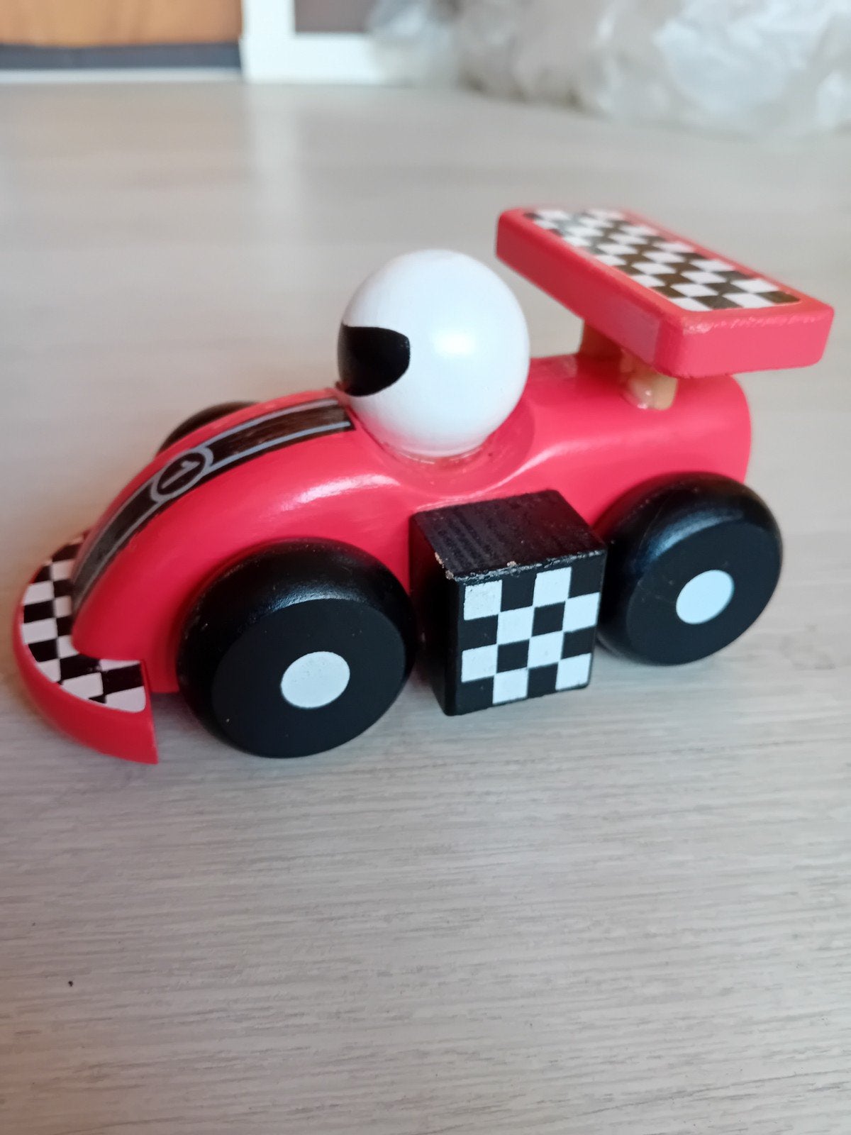 race auto van hout 14 cm lang, Ophalen of Verzenden, Zo goed als nieuw