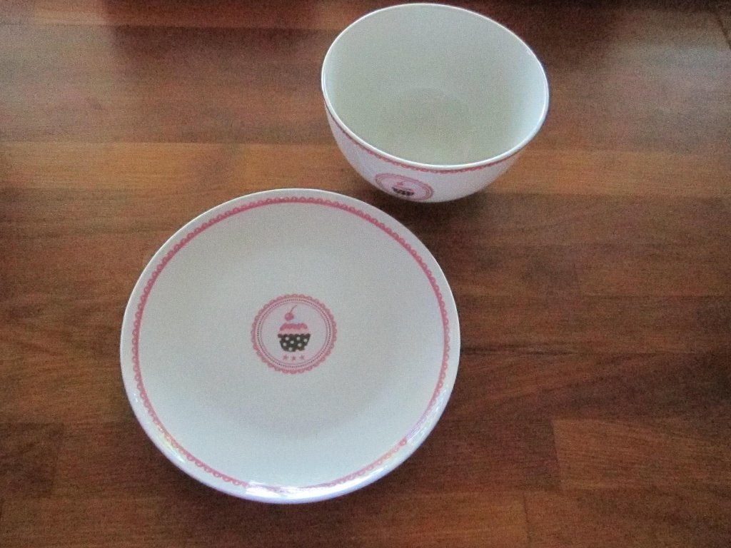 Set,bord+mok.Porselein., Huis en Inrichting, Ophalen, Nieuw, Kom(men), Overige stijlen