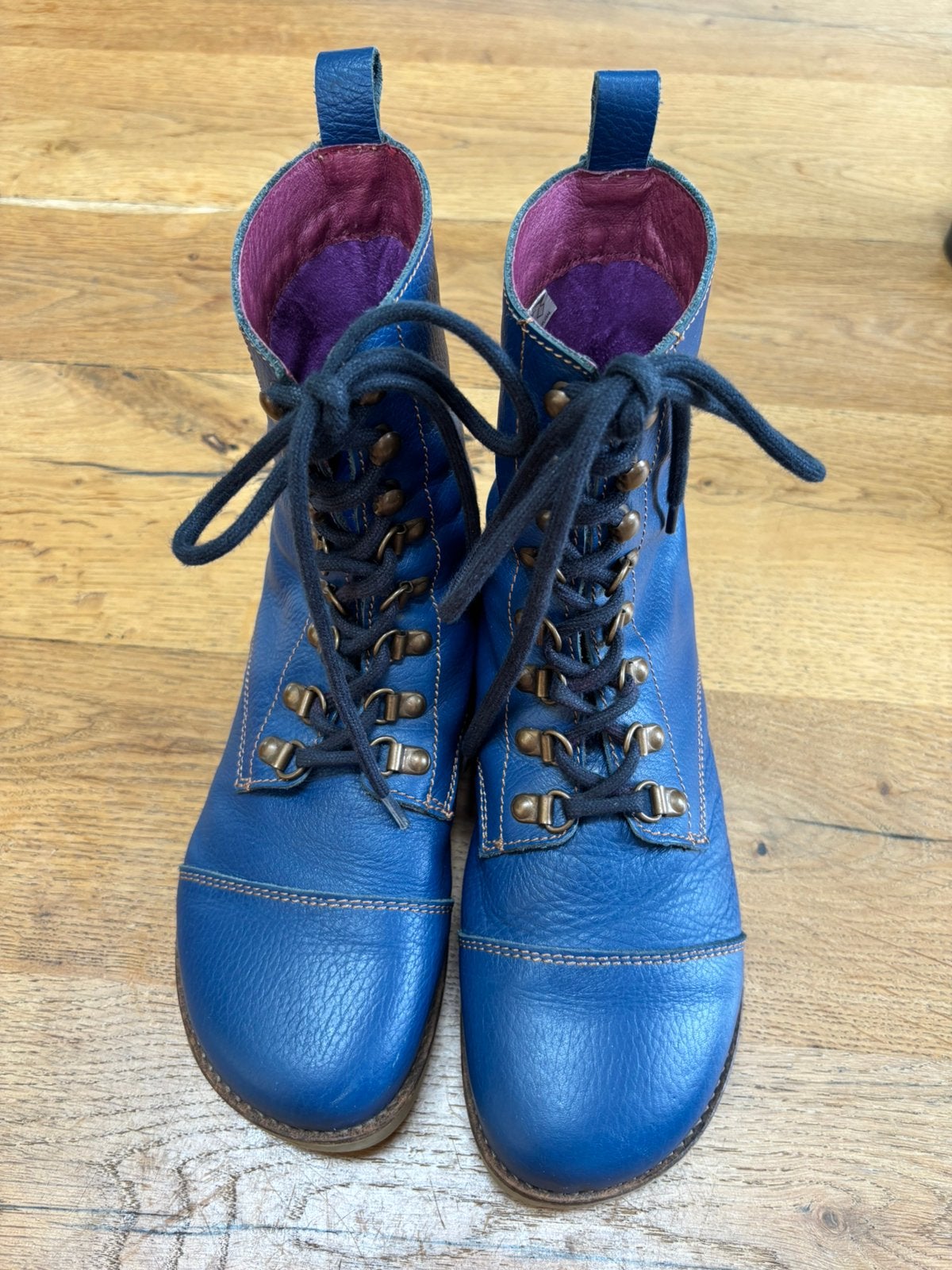 Zgan blauwe enkellaarsjes, Gudrun Sjoden, maat 40, Blauw, Lage of Enkellaarzen, Ophalen of Verzenden, Zo goed als nieuw