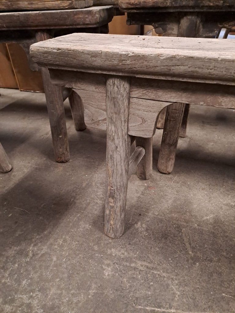 chinees bankje oud hout kruik pot trog sober stoer kruk, Ophalen, Nieuw