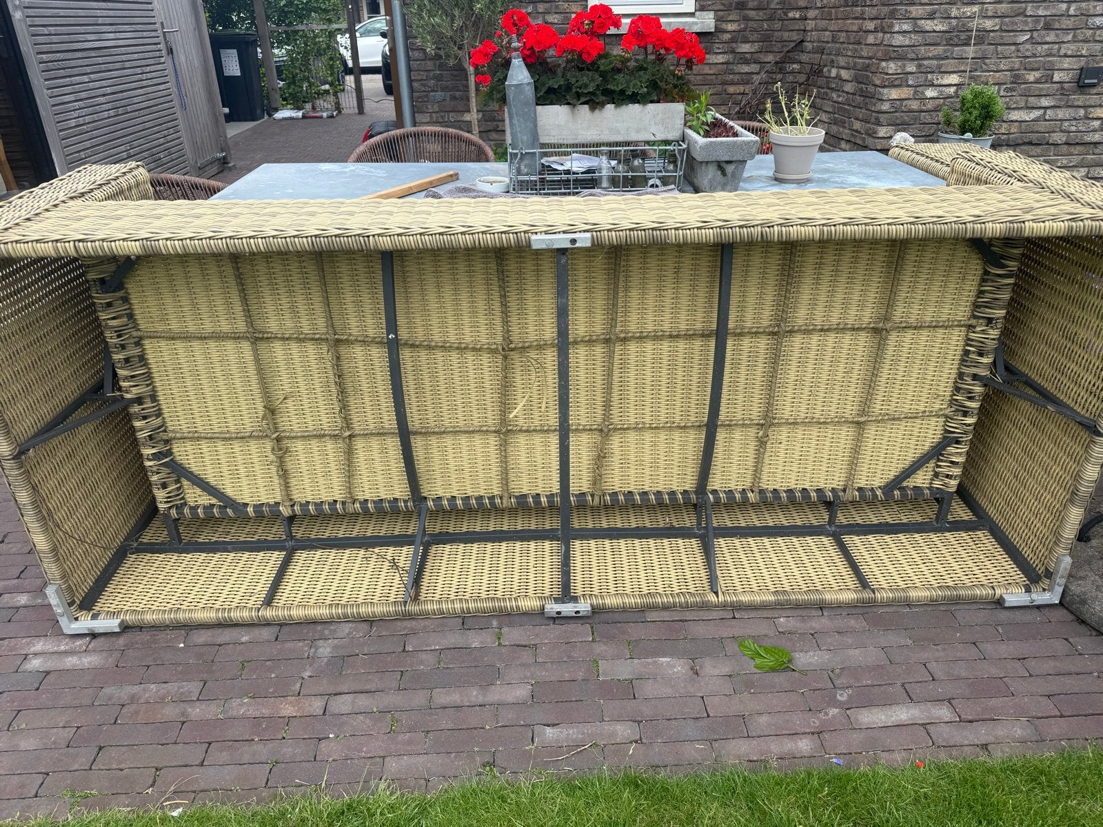 Wicker Tuinbank -Gratis op te halen, Ophalen, Gebruikt, Wicker