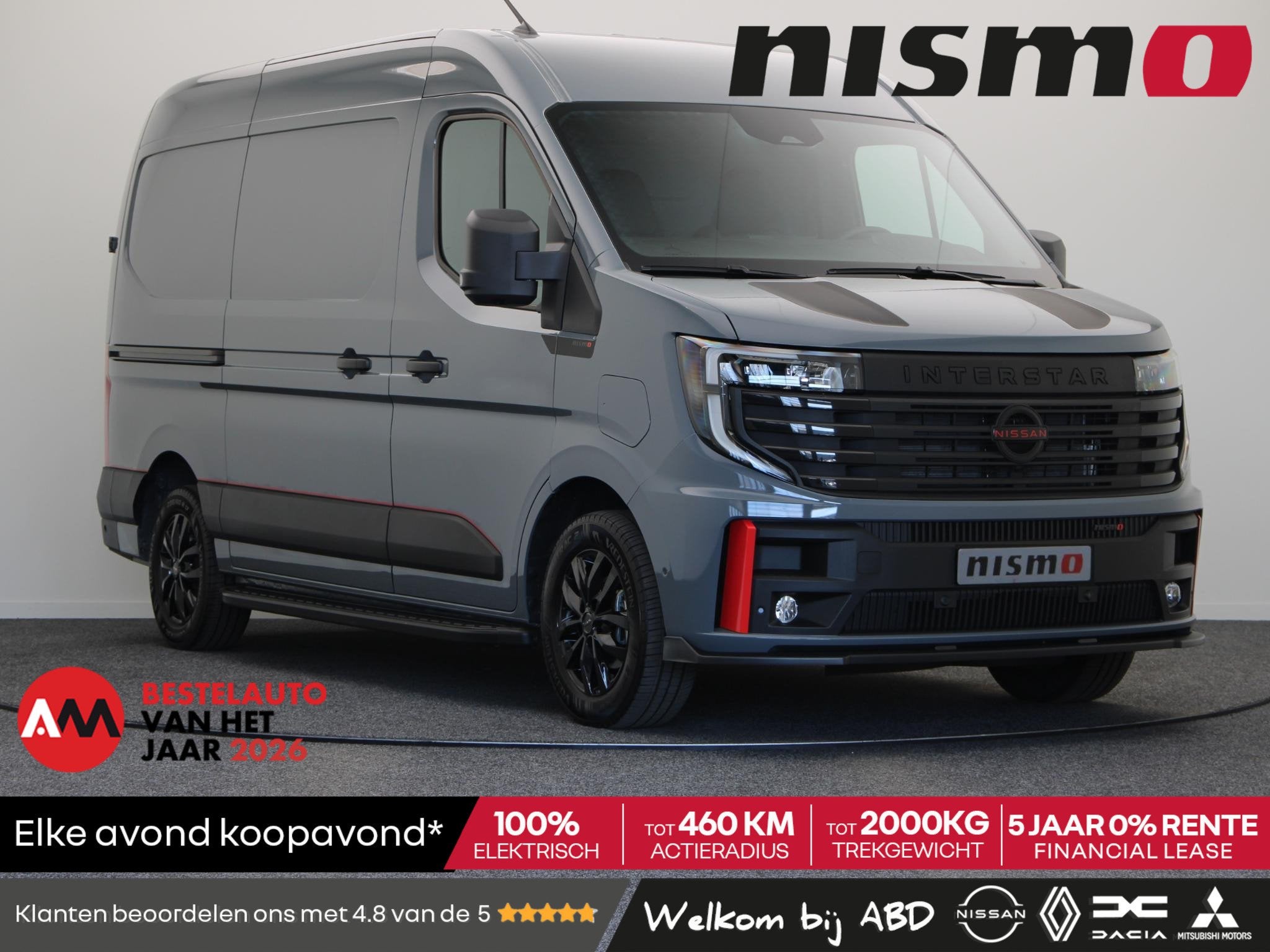 Nissan Interstar-e Nismo + | Alleen Bij ABD! | 0% Rente | 5, Dealer onderhouden, Stof, 143 pk, Nieuw