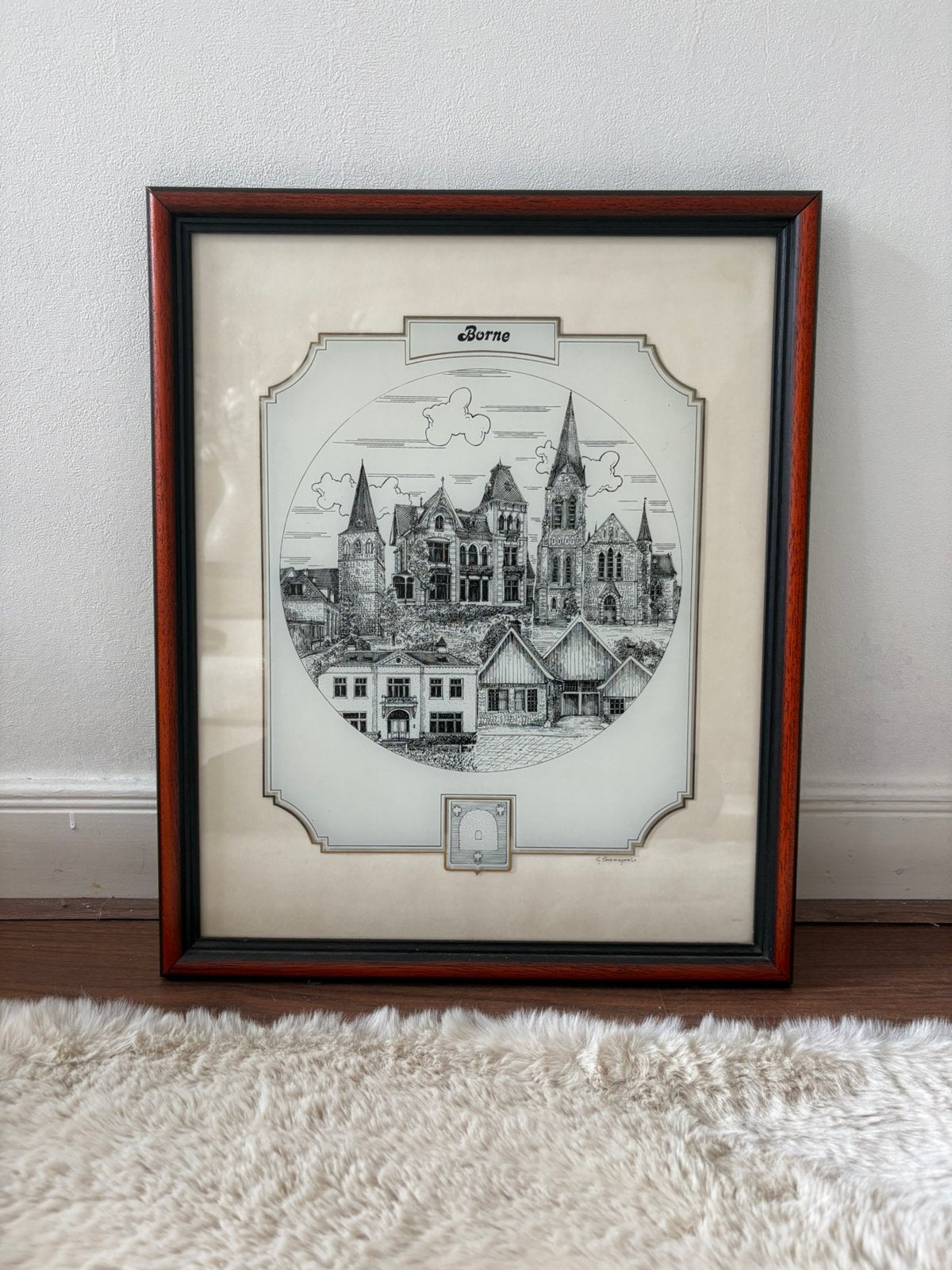 Handgemaakte glasgravure “Borne” Swaenepoel met certificaat, Ophalen of Verzenden