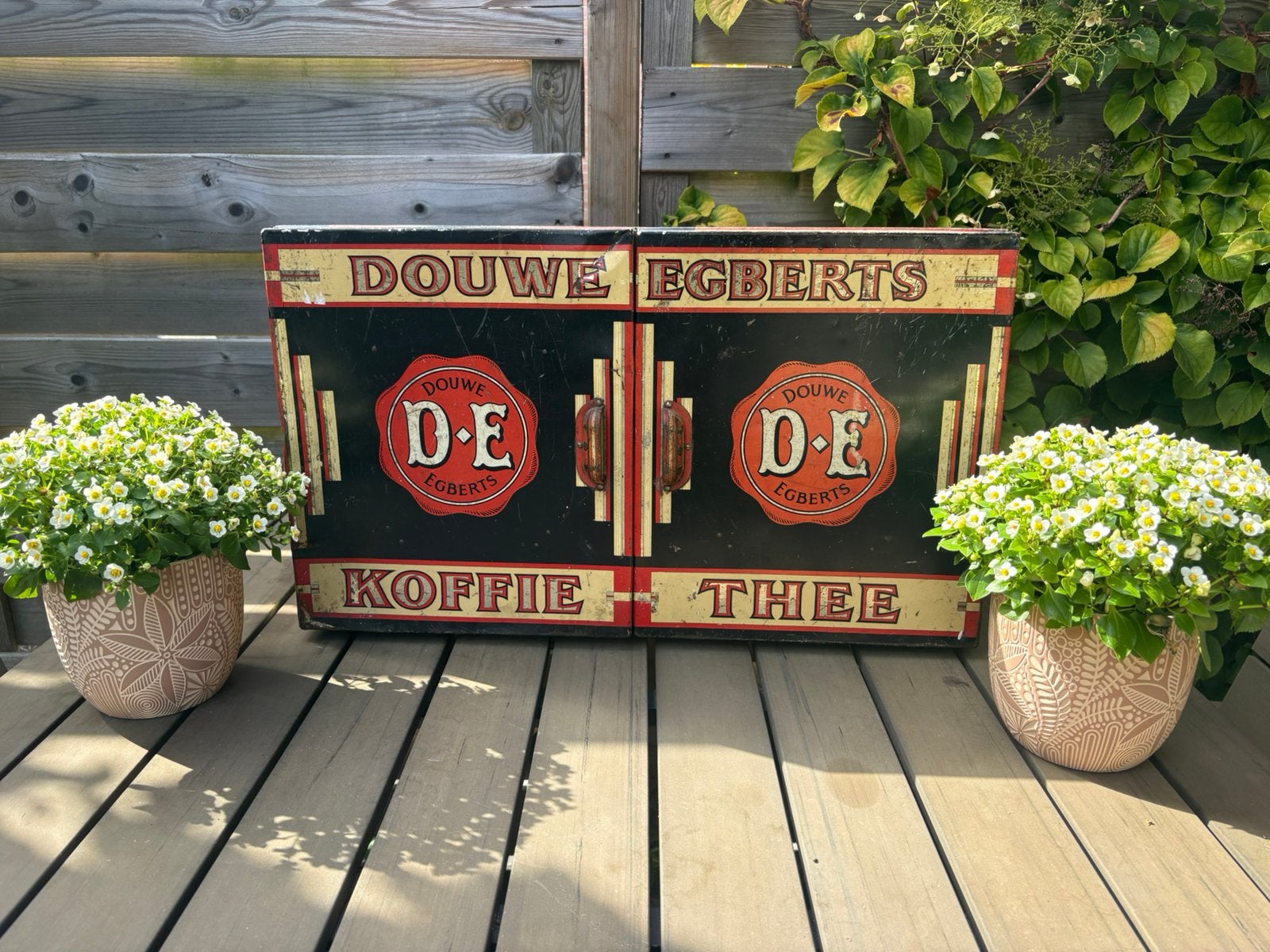 Antiek douwe egberts voorraad blik., Ophalen