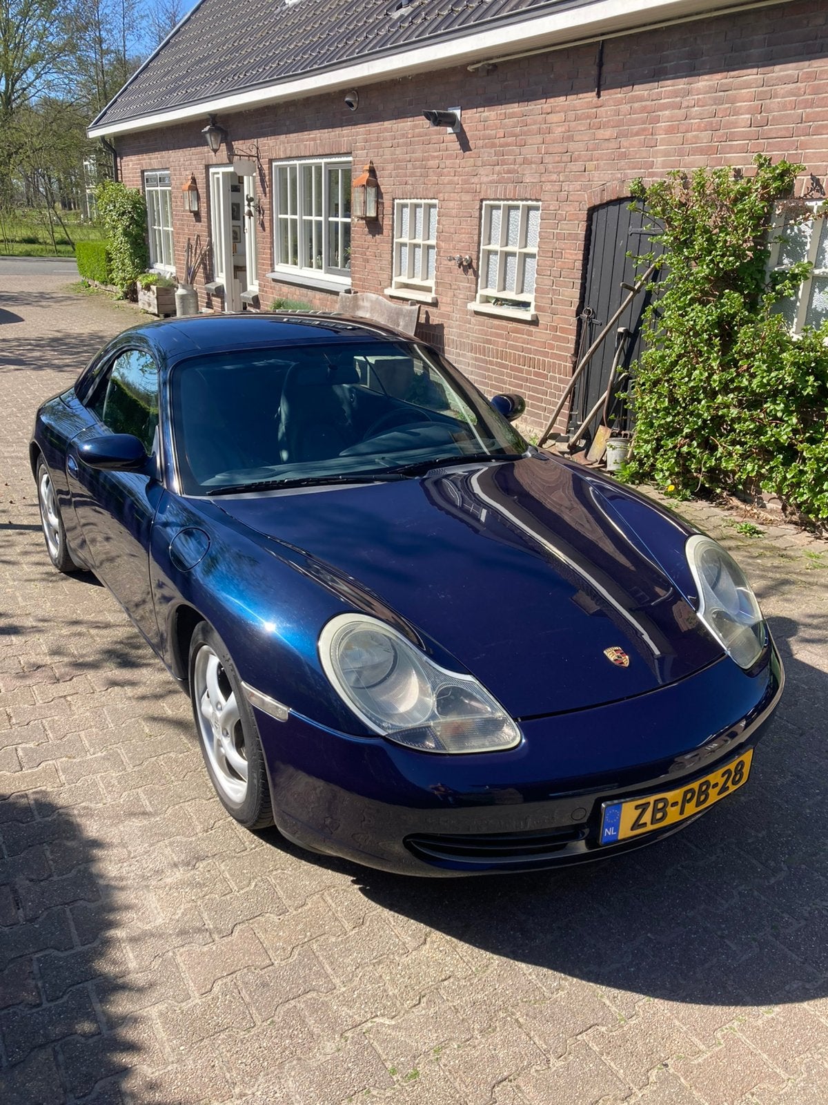 Porsche 911 3.4 Carrera Cabriolet AUT 1999 Blauw, Auto's, Automaat, Achterwielaandrijving, Cabriolet, 1415 kg